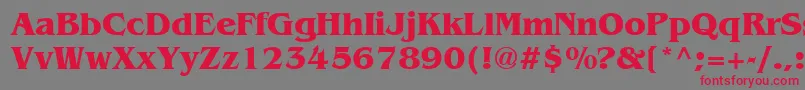 BenguiatCyrillicBold Font – Red Fonts on Gray Background