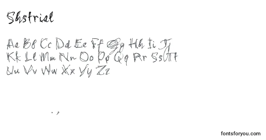 Fuente Shstrial - alfabeto, números, caracteres especiales