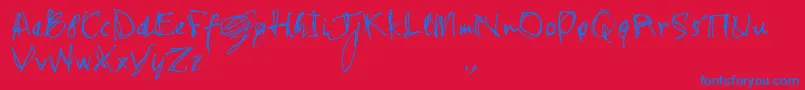 Police Shstrial – polices bleues sur fond rouge