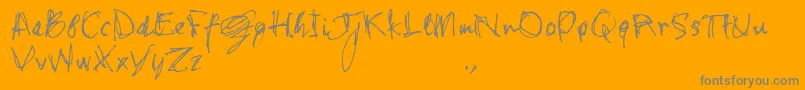 Shstrial-Schriftart – Graue Schriften auf orangefarbenem Hintergrund