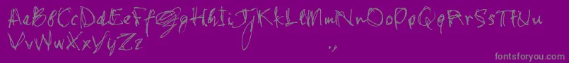Shstrial Font – Gray Fonts on Purple Background