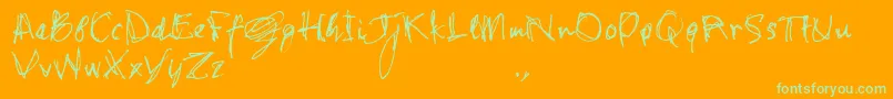 Weitere Informationen zur Shstrial-Schriftart Shstrial-Schriftart – Grüne Schriften auf orangefarbenem Hintergrund