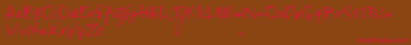 Shstrial Font – Red Fonts on Brown Background