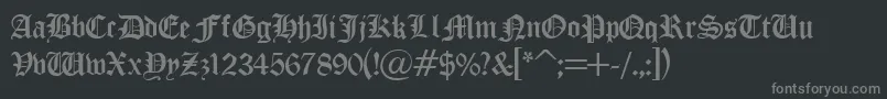 IglesibRegular Font – Gray Fonts on Black Background