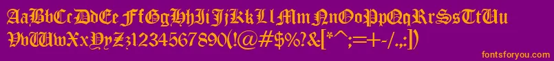 IglesibRegular Font – Orange Fonts on Purple Background