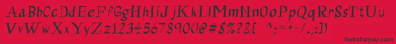 Calligraserif Font – Black Fonts on Red Background