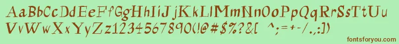 Calligraserif Font – Brown Fonts on Green Background