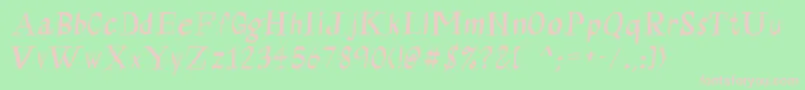 Calligraserif Font – Pink Fonts on Green Background