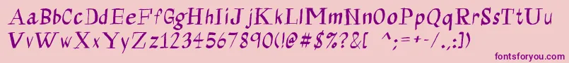 Calligraserif Font – Purple Fonts on Pink Background