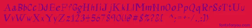 Calligraserif Font – Purple Fonts on Red Background