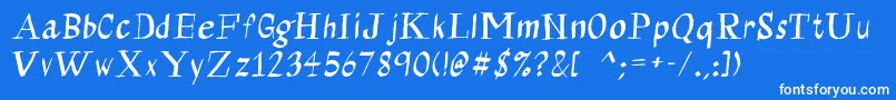 Calligraserif Font – White Fonts on Blue Background