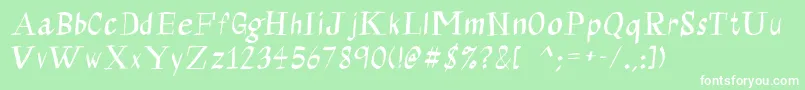 Calligraserif Font – White Fonts on Green Background