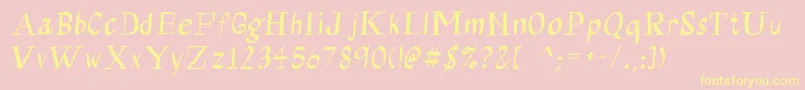 Calligraserif Font – Yellow Fonts on Pink Background
