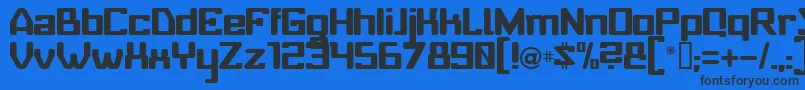 フォントBabyu ffy – 黒い文字の青い背景