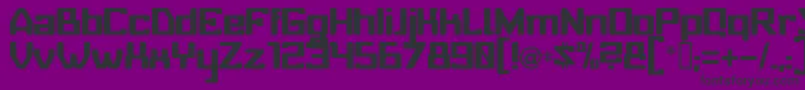 Шрифт Babyu ffy – чёрные шрифты на фиолетовом фоне