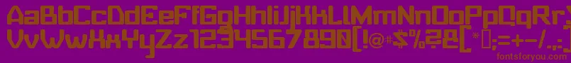 Babyu ffy Font – Brown Fonts on Purple Background