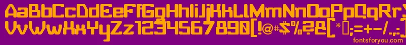 Babyu ffy Font – Orange Fonts on Purple Background