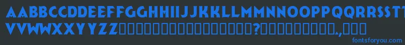 Jerk Font – Blue Fonts on Black Background