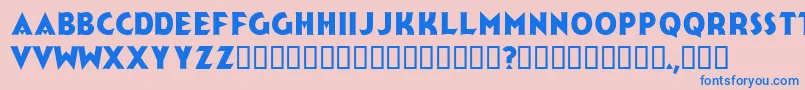 Jerk Font – Blue Fonts on Pink Background