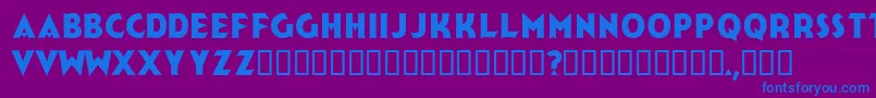 Jerk Font – Blue Fonts on Purple Background