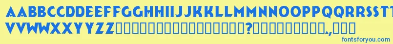 Jerk Font – Blue Fonts on Yellow Background