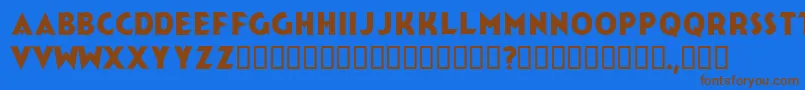 Jerk Font – Brown Fonts on Blue Background