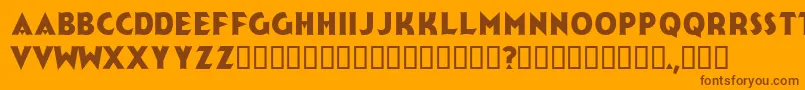 Jerk Font – Brown Fonts on Orange Background