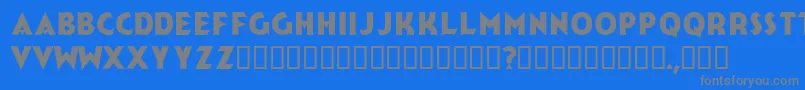 Jerk-Schriftart – Graue Schriften auf blauem Hintergrund