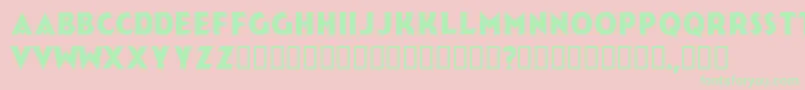 Police Jerk – polices vertes sur fond rose