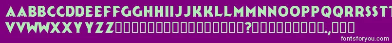 Jerk Font – Green Fonts on Purple Background