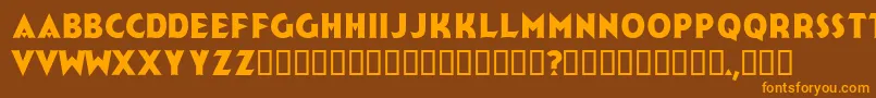 Jerk-Schriftart – Orangefarbene Schriften auf braunem Hintergrund