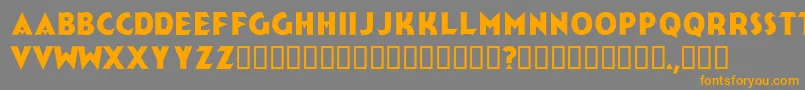Fonte Jerk – fontes laranjas em um fundo cinza