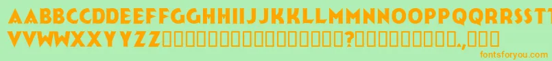 Jerk Font – Orange Fonts on Green Background