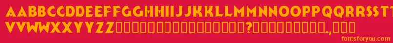 Jerk Font – Orange Fonts on Red Background