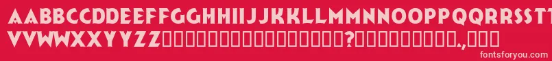 Jerk Font – Pink Fonts on Red Background