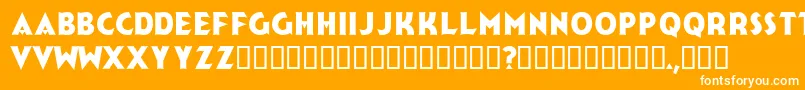 Jerk-Schriftart – Weiße Schriften auf orangefarbenem Hintergrund