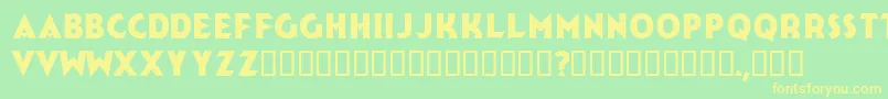 Шрифт Jerk – жёлтые шрифты на зелёном фоне