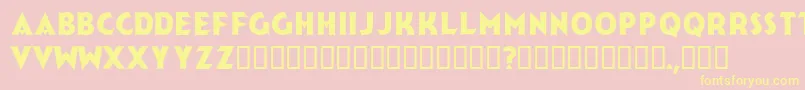 Jerk-Schriftart – Gelbe Schriften auf rosa Hintergrund