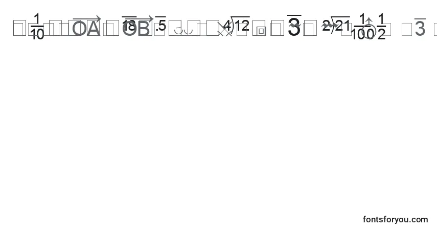 Шрифт MsReferenceSpecialty – алфавит, цифры, специальные символы