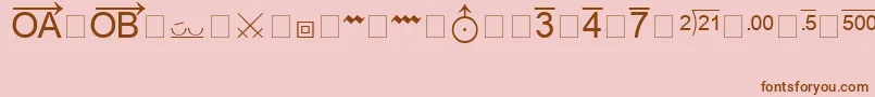 MsReferenceSpecialty Font – Brown Fonts on Pink Background