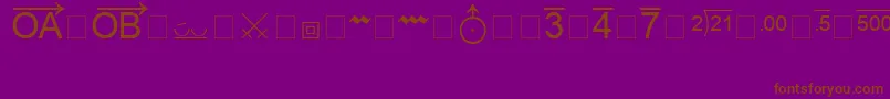 MsReferenceSpecialty Font – Brown Fonts on Purple Background