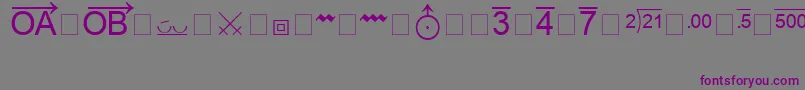 MsReferenceSpecialty-fontti – violetit fontit harmaalla taustalla