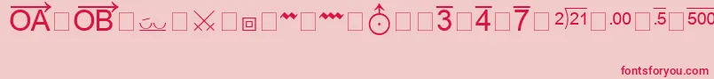 MsReferenceSpecialty Font – Red Fonts on Pink Background
