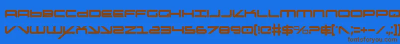 fuente OramacCondensed – Fuentes Marrones Sobre Fondo Azul