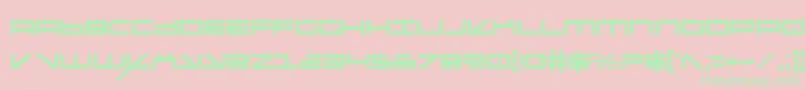 OramacCondensed-Schriftart – Grüne Schriften auf rosa Hintergrund