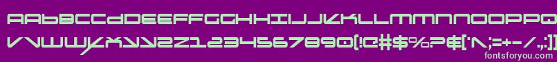 Fonte OramacCondensed – fontes verdes em um fundo violeta