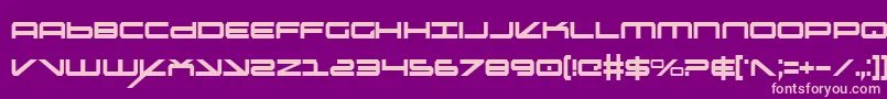 OramacCondensed-fontti – vaaleanpunaiset fontit violetilla taustalla