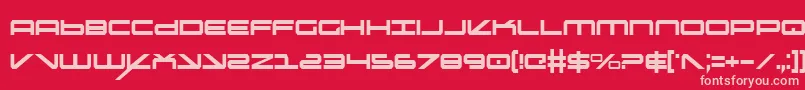 フォントOramacCondensed – 赤い背景にピンクのフォント