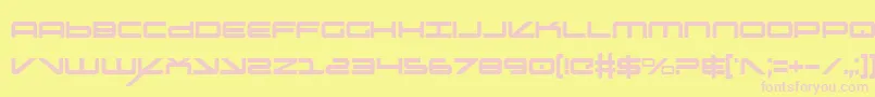 フォントOramacCondensed – ピンクのフォント、黄色の背景