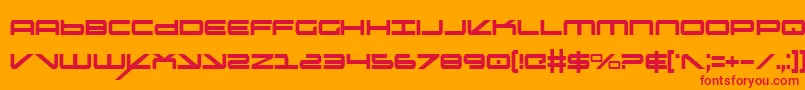 フォントOramacCondensed – オレンジの背景に赤い文字